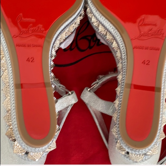 NEW CHRISTIAN Louboutin Pira Ryad 110 Wedge Sandal - Picture 9 of 10